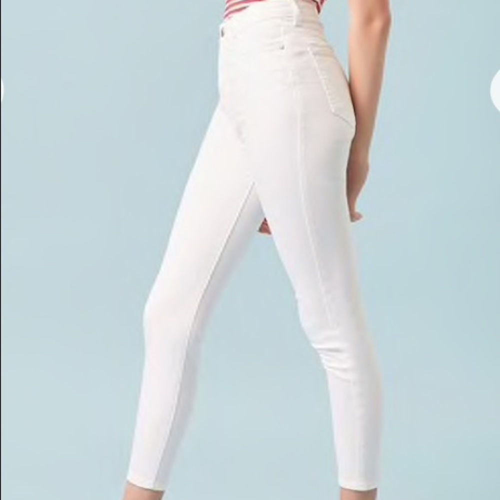 Brand New high waisted white jeans